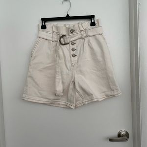 GU Free People Cindy Utility Shorts in White, 2